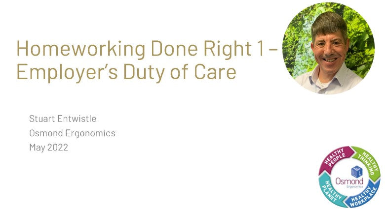 HOMEWORKING DONE RIGHT 1 - Employer's Duty of Care