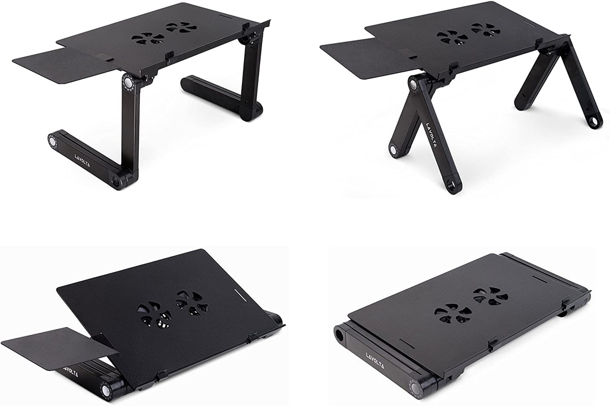 Lavolta Folding Laptop Desk with Mouse Board - Black