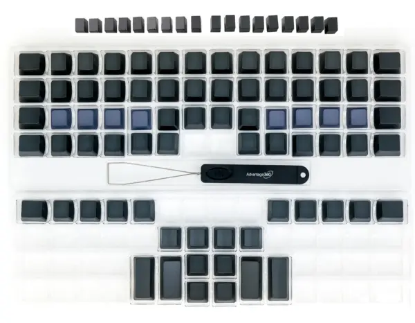 Kinesis Advantage2 Black Blank Keycaps