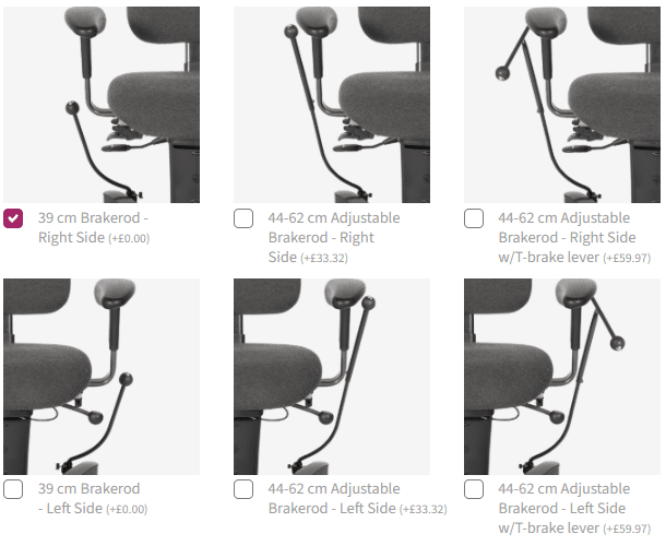 Vela Tango 700 Brakerod Options