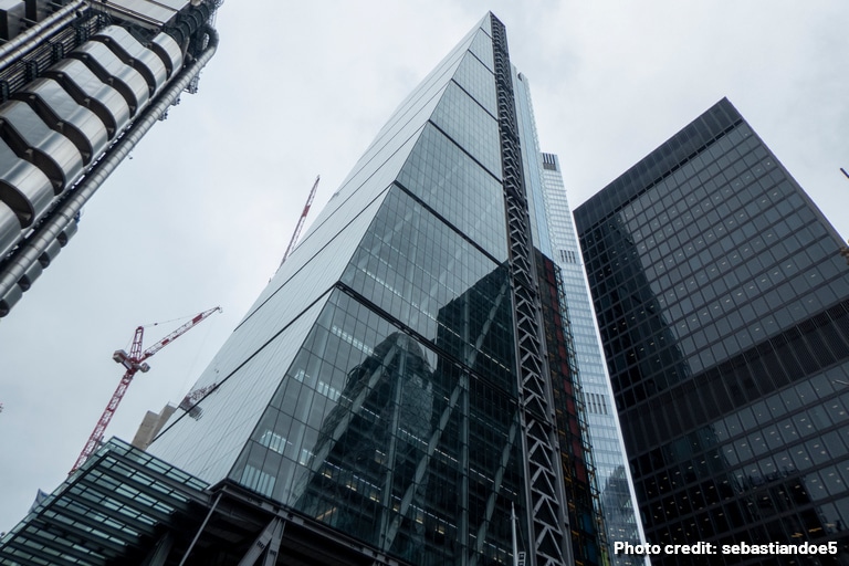 The Leadenhall Building in London. Also known as The Cheesegrater